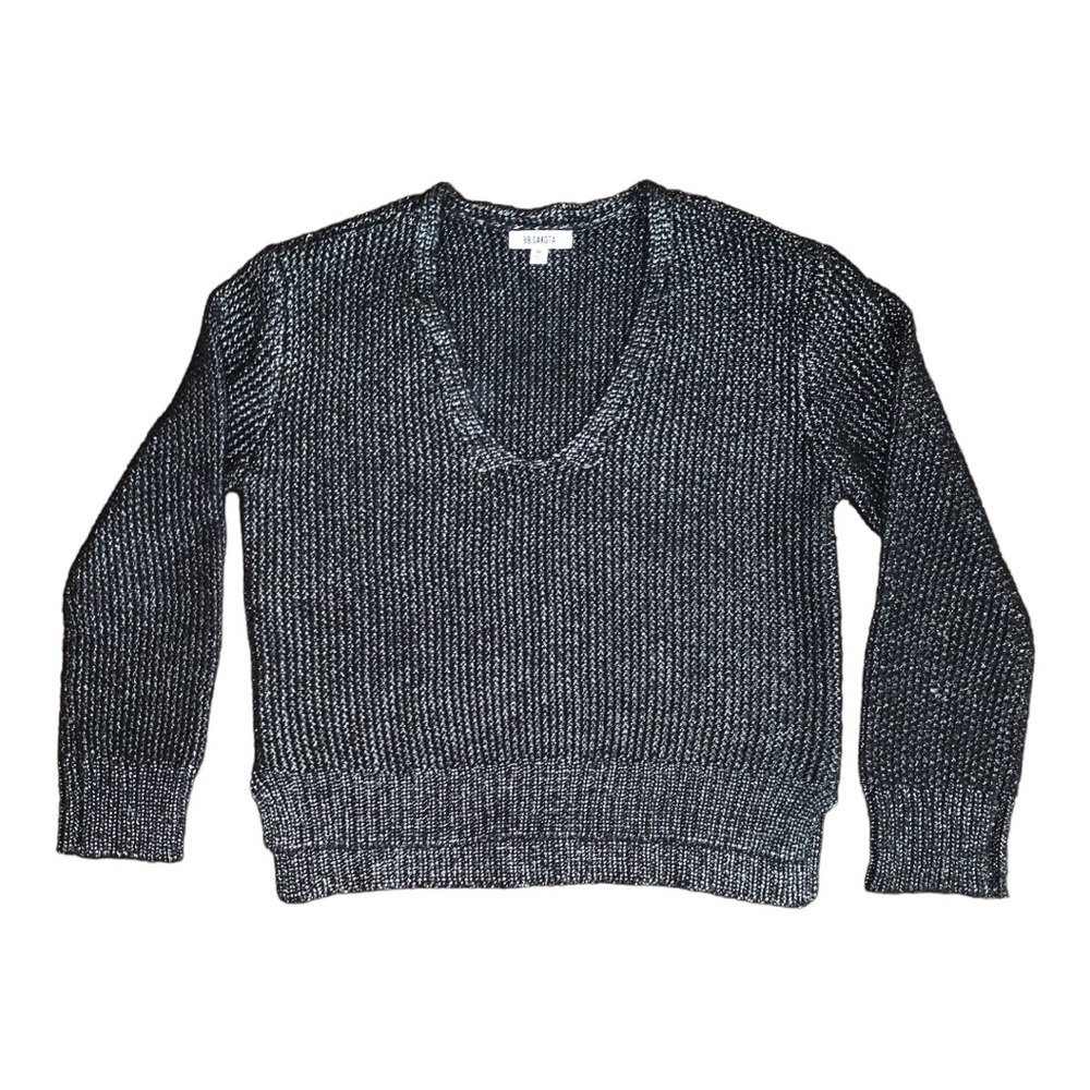Bb Dakota Baby One More Time Metallic Knit Sweater